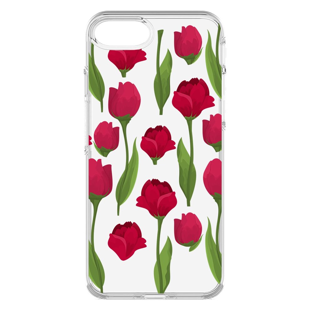 фото Чехол-накладка krutoff clear case розы паттерн для iphone 6