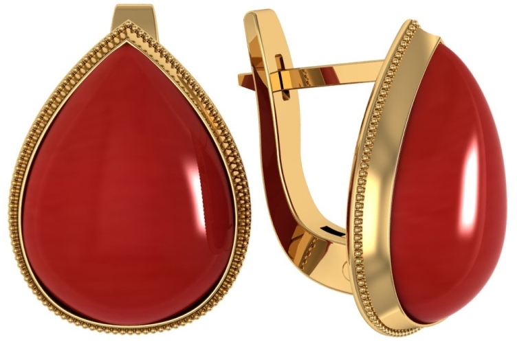 

Серьги женские из серебра ПРИВОЛЖСКИЙ ЮВЕЛИР 362630-SR, сердолик, 362630-SR