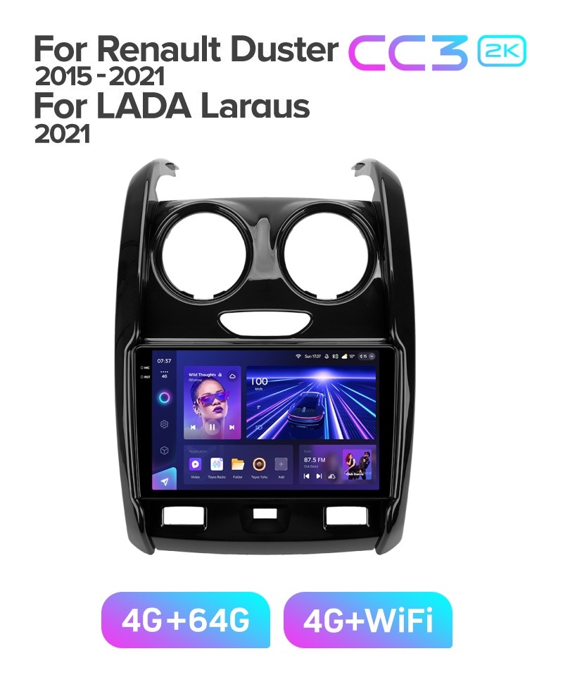 Магнитола TEYES RENAULT DUSTER 2015-2020 г LADA LARGUS 2021 г CC3 2K 464ГБ 3889000₽
