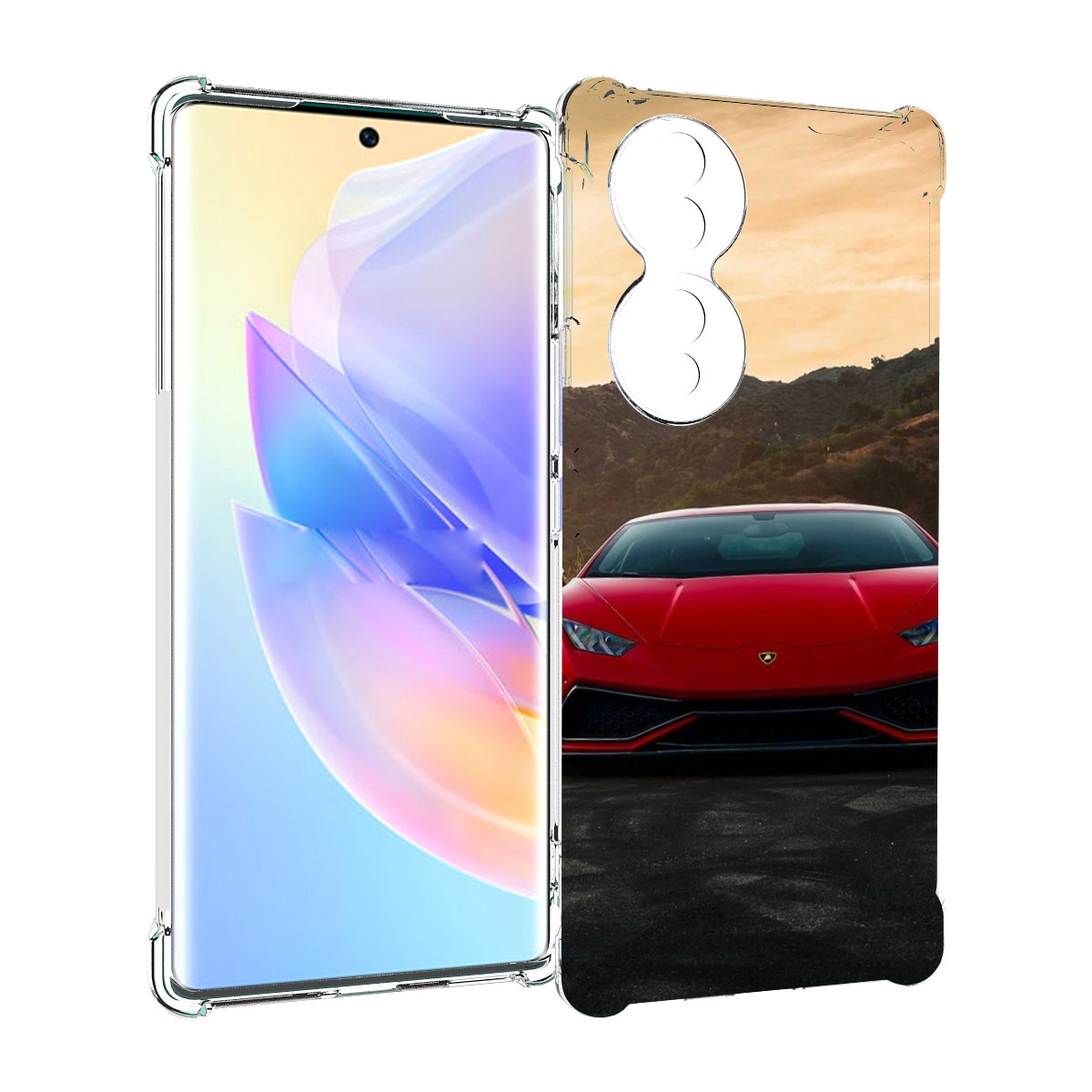 

Чехол MyPads lamborghini 1 мужской для Honor 70, Прозрачный, Tocco