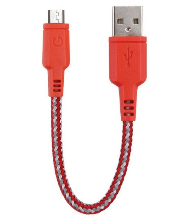 фото Кабель energea nylotough micro-usb 16 см, цвет красный (cbl-ntam-red016)