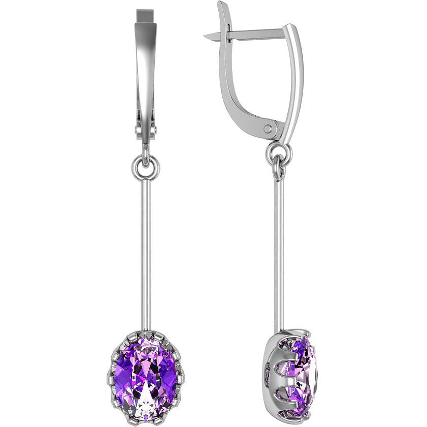 

Серьги женские из серебра ПРИВОЛЖСКИЙ ЮВЕЛИР 361399-AM56, аметист, 361399-AM56