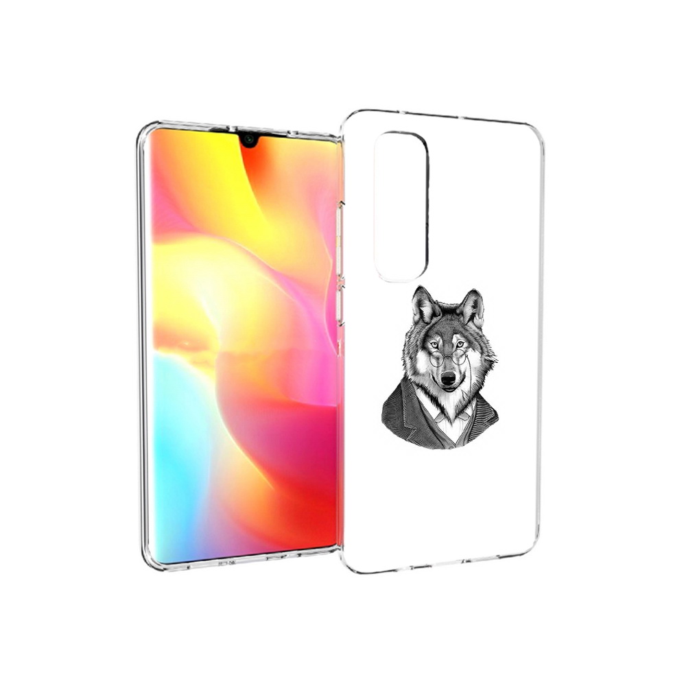 

Чехол MyPads Tocco для Xiaomi Mi Note 10 Lite волк в пиджаке (PT149714.254.266), Прозрачный, Tocco