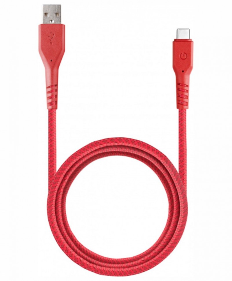 фото Кабель energea fibratough usb - usb-c 5а 1.5 м, цвет красный (cbl-ftca5a-red150)