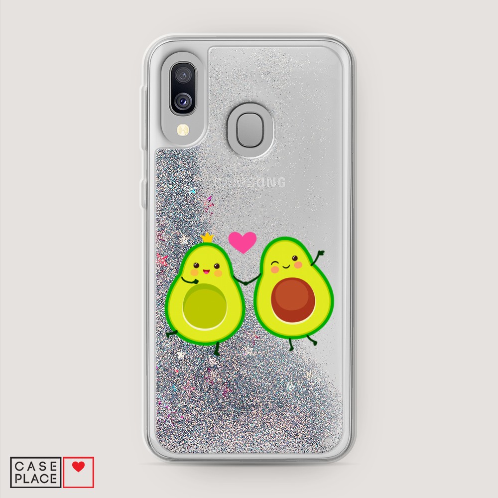 

Жидкий чехол с блестками "Авокадо любят" на Samsung Galaxy A40