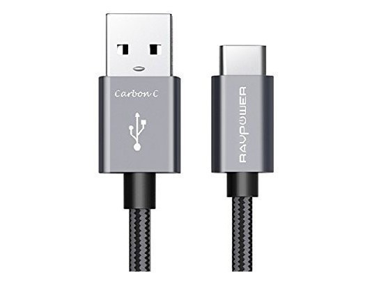 Кабель RAVpower Carbon C Type-C to USB 1.8 м, цвет Черный (RP-TPC005)