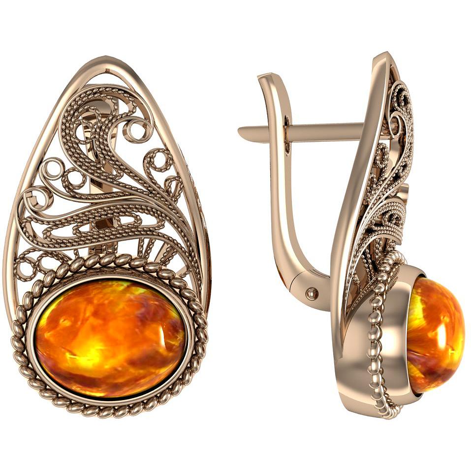 

Серьги женские из серебра ПРИВОЛЖСКИЙ ЮВЕЛИР 362871-YN, янтарь, 362871-YN