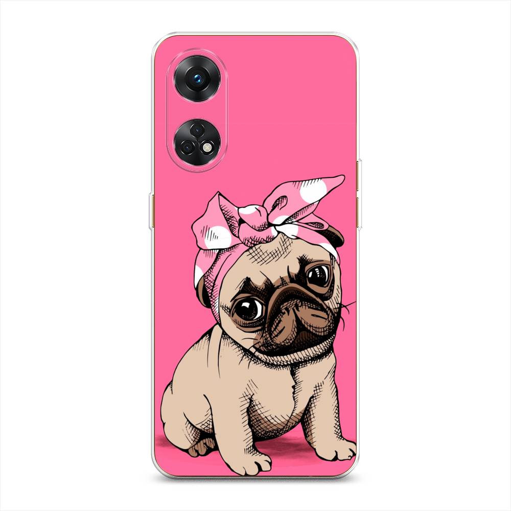 

Чехол Awog на Oppo Reno 8T 4G "Dog Pin-Up", Розовый;бежевый, 2513250-2