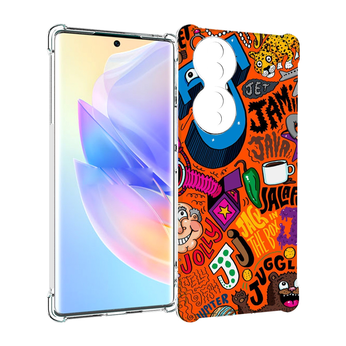 

Чехол MyPads funky-decor для Honor 70, Прозрачный, Tocco