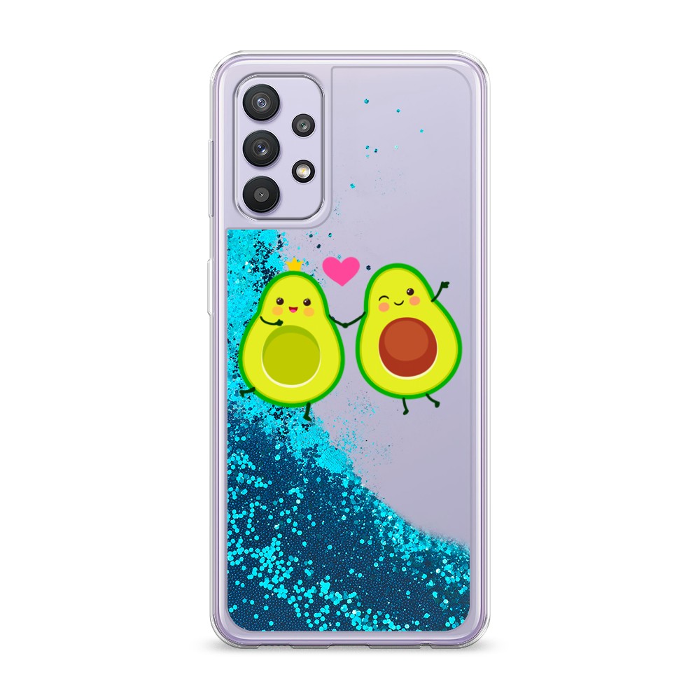 

Жидкий чехол с блестками "Авокадо любят" на Samsung Galaxy A32, 2102093-1