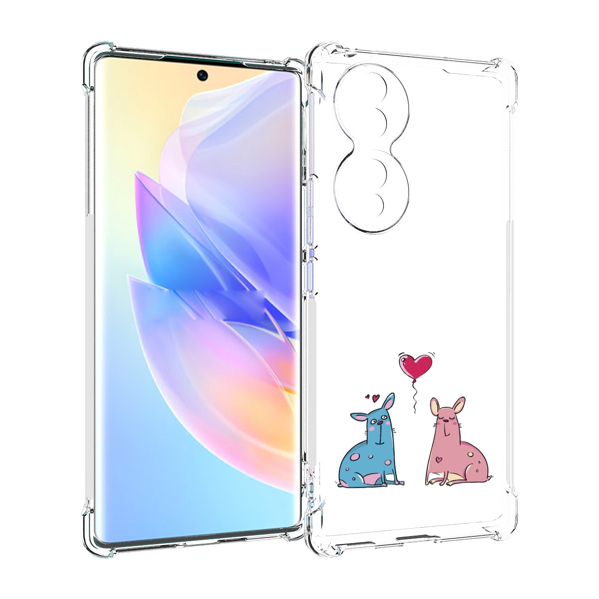 

Чехол MyPads Лама любовь для Honor 70, Прозрачный, Tocco