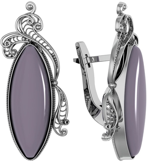 

Серьги женские из серебра ПРИВОЛЖСКИЙ ЮВЕЛИР 361583-AG54, агат, 361583-AG54