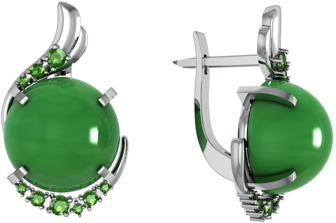 

Серьги женские из серебра ПРИВОЛЖСКИЙ ЮВЕЛИР 361511-FA22HP, хризопраз/алпанит, 361511-FA22HP