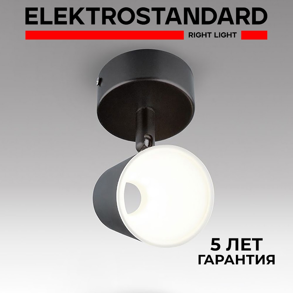 

Накладной светодиодный светильник Elektrostandard Snappy DLR025 5W 4200K черный матовый, Snappy 190923