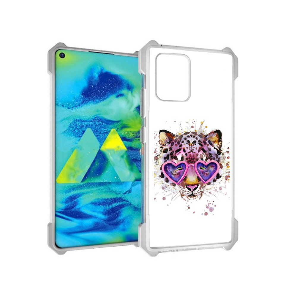

Чехол MyPads Tocco для Samsung Galaxy S10 Lite модный леопард (PT143840.502.480), Прозрачный, Tocco