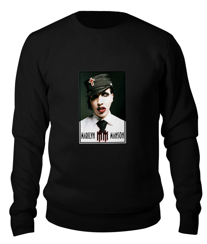 

Свитшот унисекс Printio Marilyn manson черный 2XL, Marilyn manson