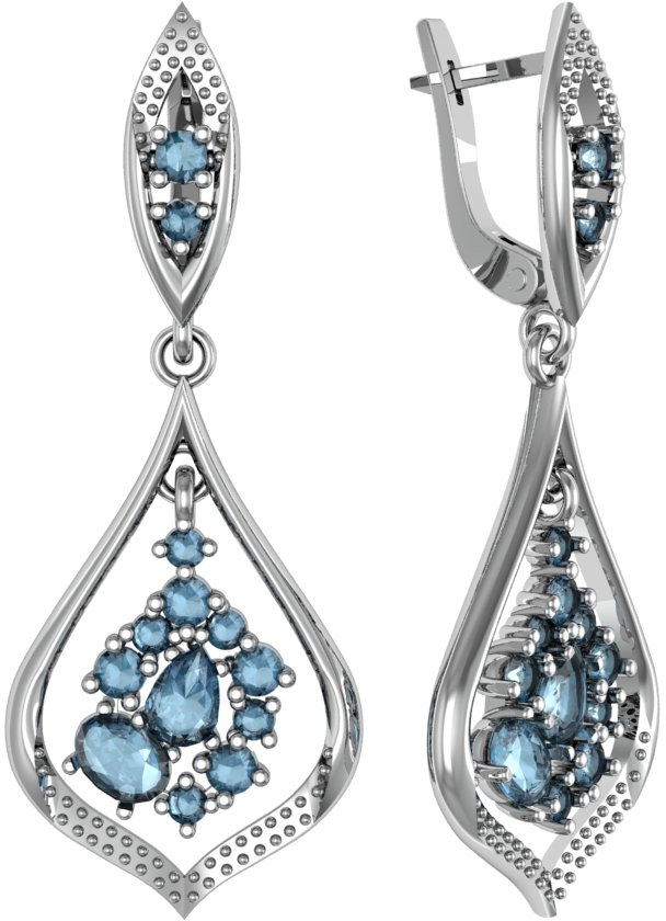 

Серьги женские из серебра ПРИВОЛЖСКИЙ ЮВЕЛИР 361689-SH77, шпинель, 361689-SH77