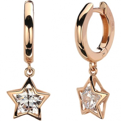

Серьги из красного золота с фианитом Эстет 01С1113705, 01С1113705