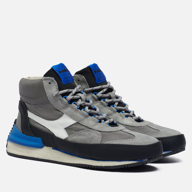 фото Кроссовки мужские diadora heritage equipe mid mad italia nubuck sw серые 44.5 eu