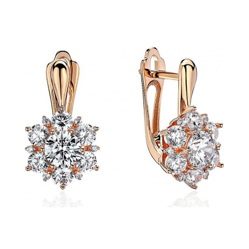 

Серьги из красного золота с фианитом Эстет 01С1113915, 01С1113915