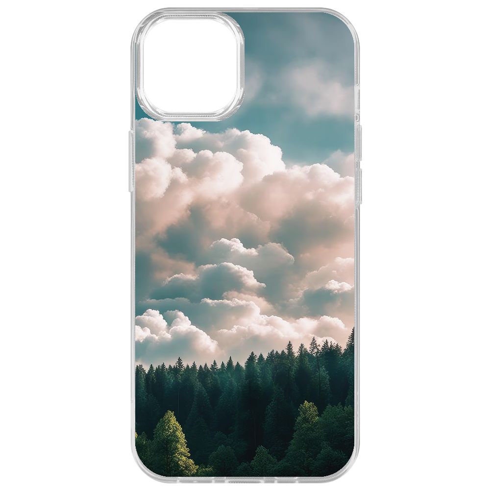 

Чехол-накладка Krutoff Clear Case Облачно для iPhone 15 Plus, Прозрачный