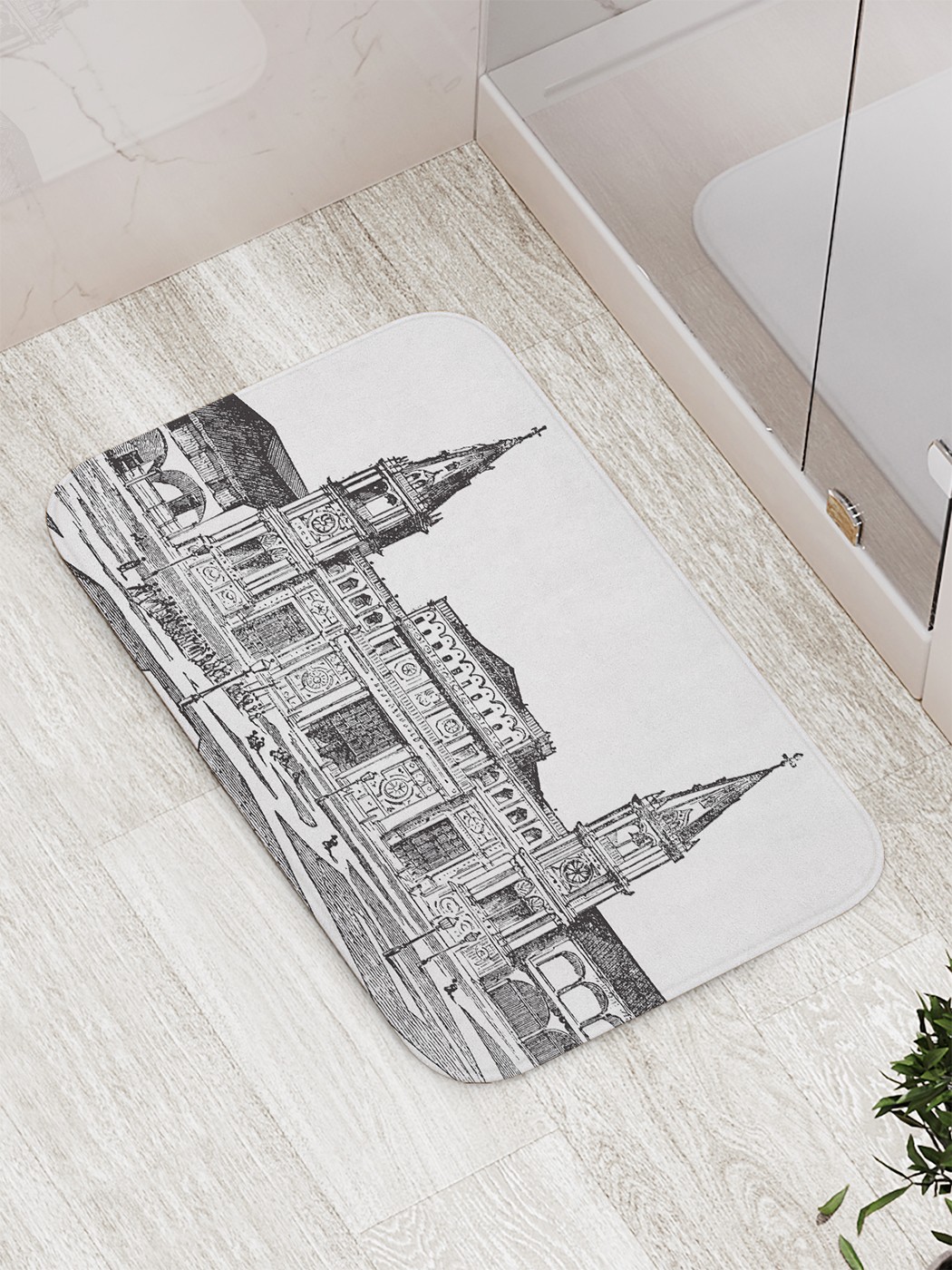 

bath_87857 Коврик противоскользящий для ванной, сауны, бассейна, 77х52 см