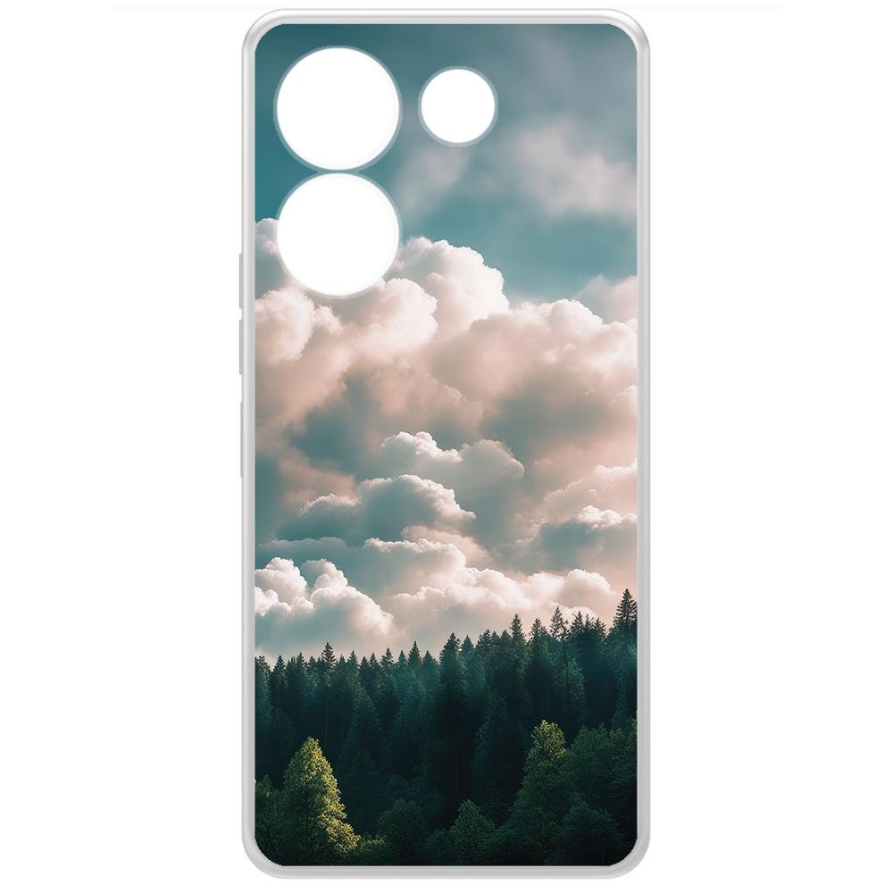 

Чехол-накладка Krutoff Clear Case Облачно для Tecno Camon 20, Прозрачный