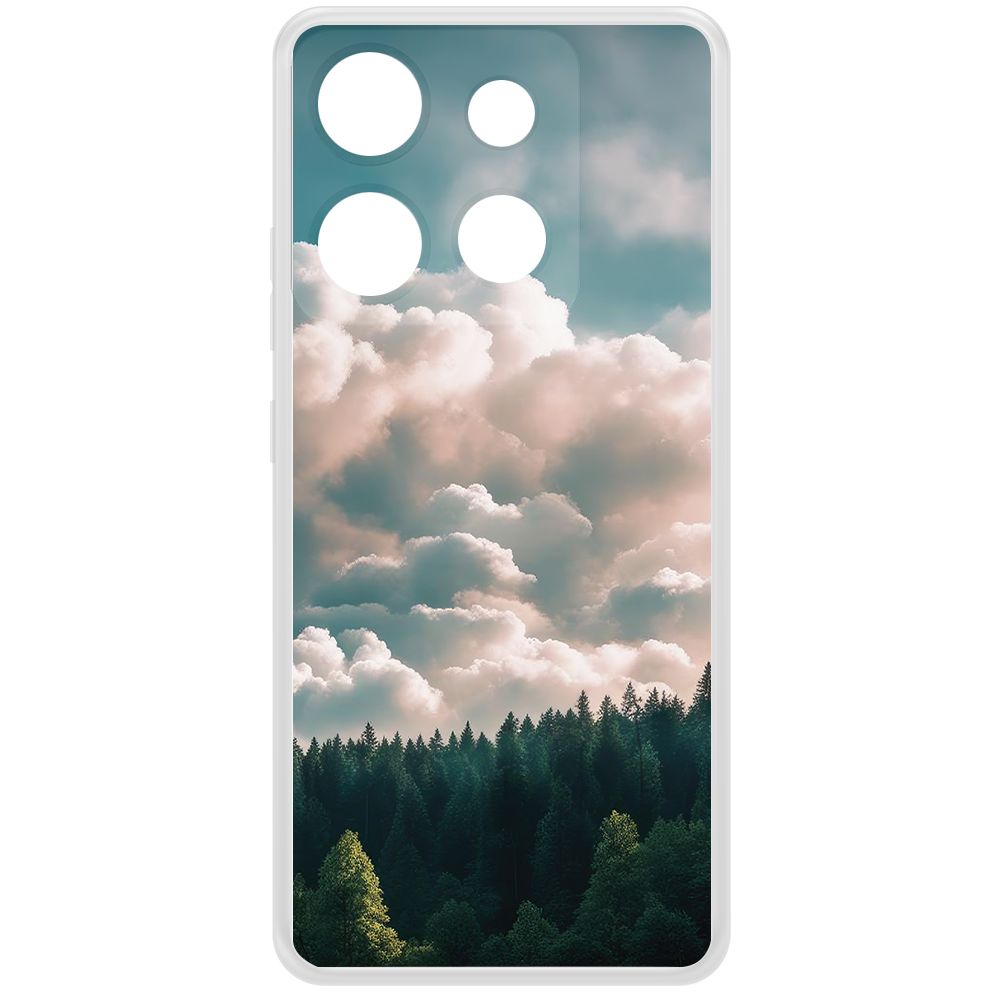 

Чехол-накладка Krutoff Clear Case Облачно для Infinix Smart 7 HD, Прозрачный