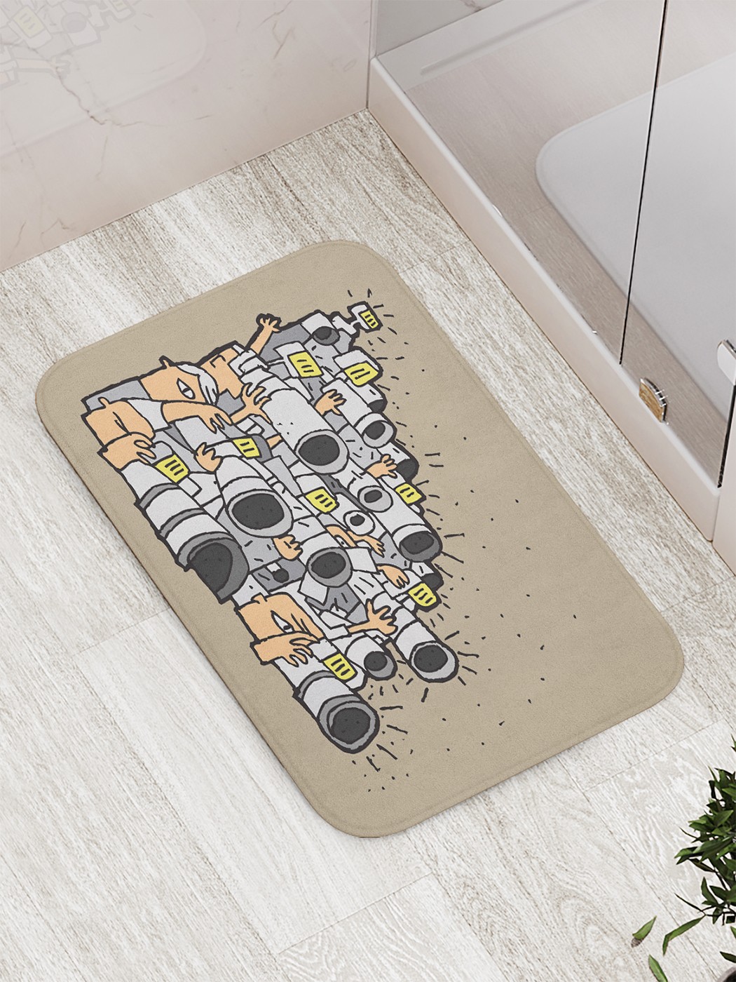 

bath_87807 Коврик противоскользящий для ванной, сауны, бассейна, 77х52 см