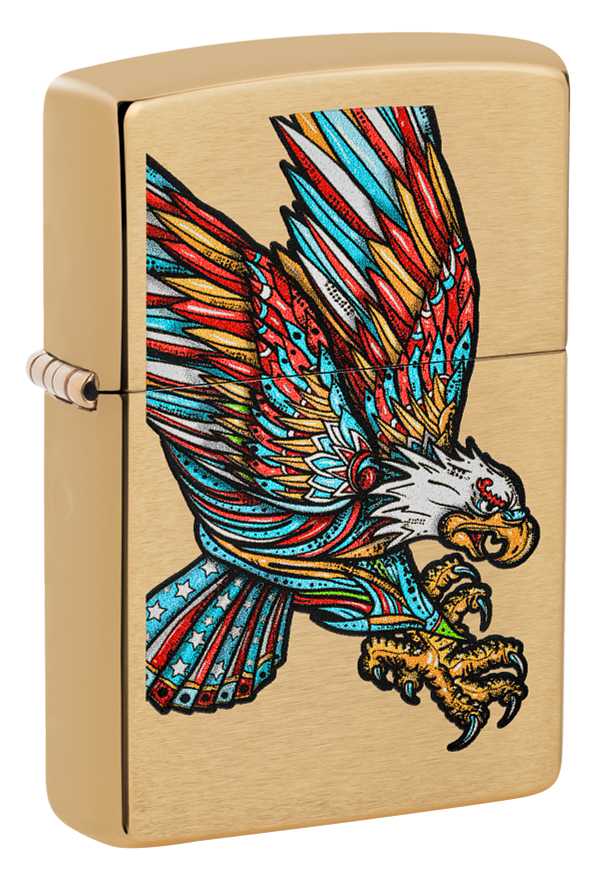 

Зажигалка ZIPPO 49667 Tattoo Eagle - Орел, Золотистый;разноцветный