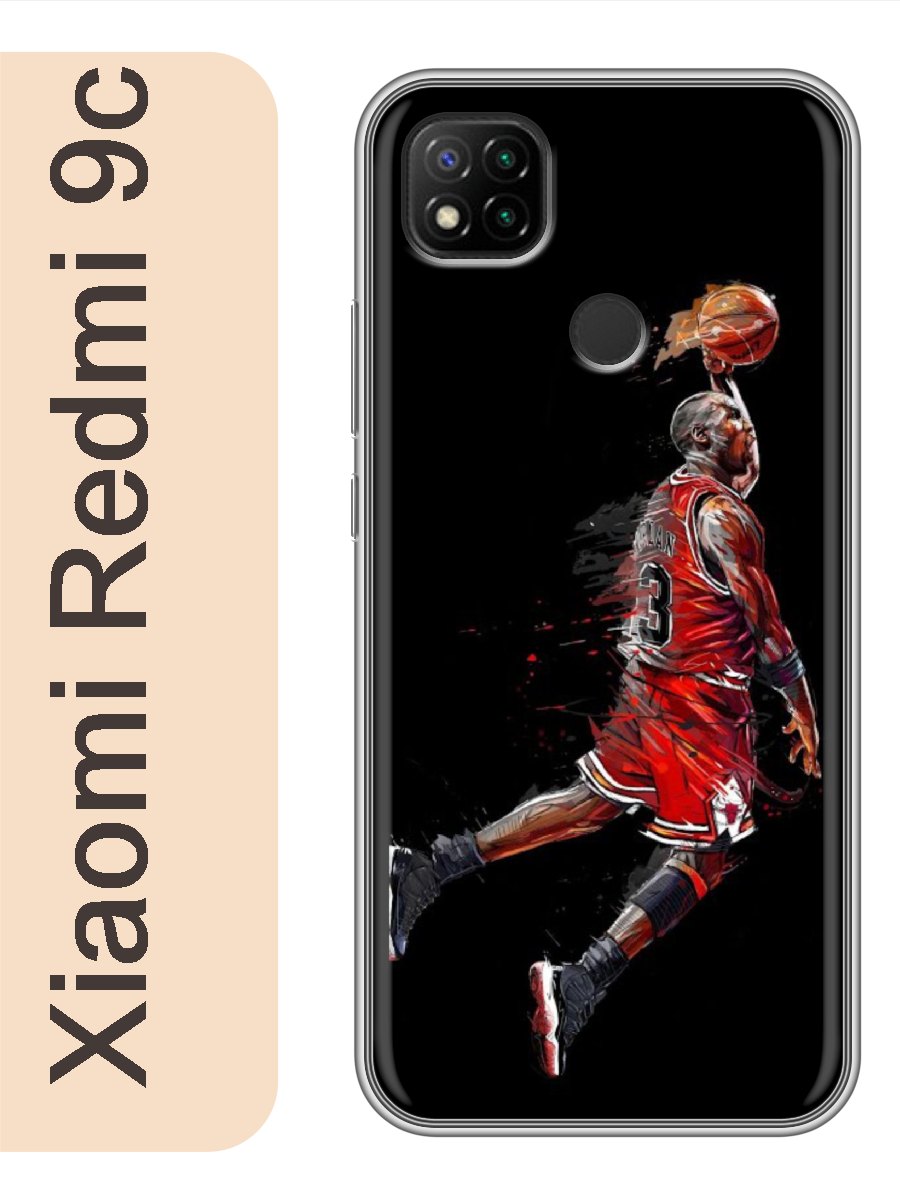 

Чехол на Xiaomi Redmi 9c баскетболист 619, Прозрачный, red9cspor