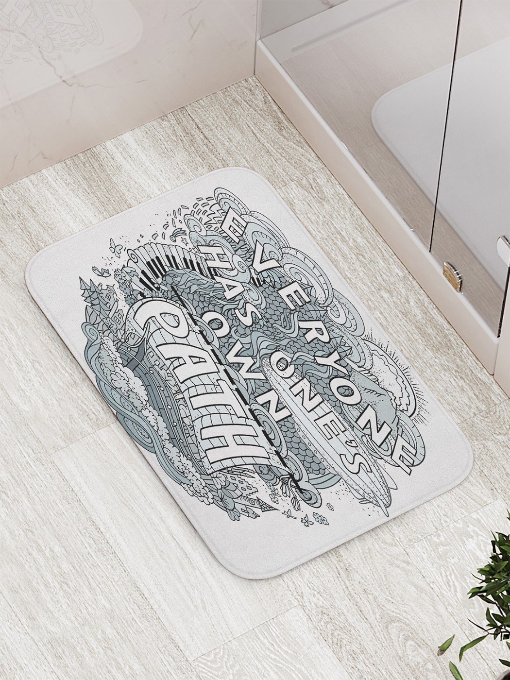 

bath_87687 Коврик противоскользящий для ванной, сауны, бассейна, 77х52 см