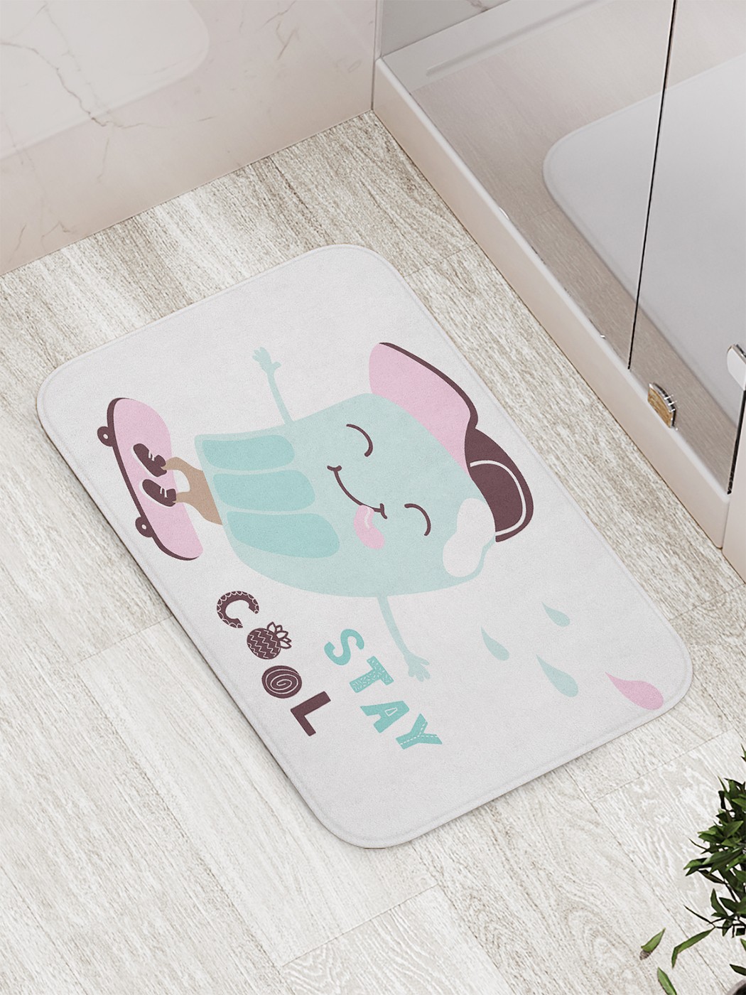 

bath_87637 Коврик противоскользящий для ванной, сауны, бассейна, 77х52 см