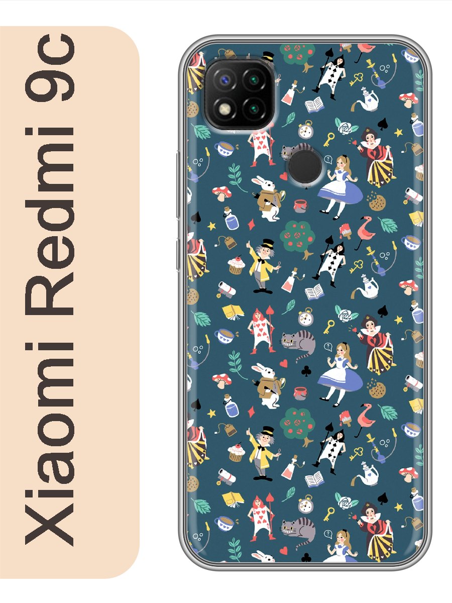

Чехол на Xiaomi Redmi 9c алиса в стране чудес фон 543, Прозрачный, red9cfone