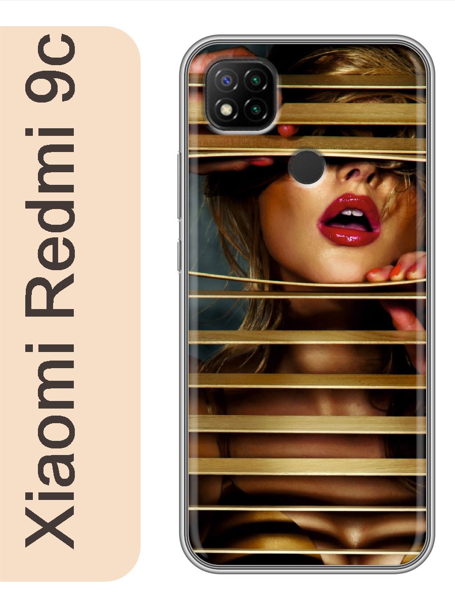 

Чехол на Xiaomi Redmi 9c девушка 540, Прозрачный, red9crzne