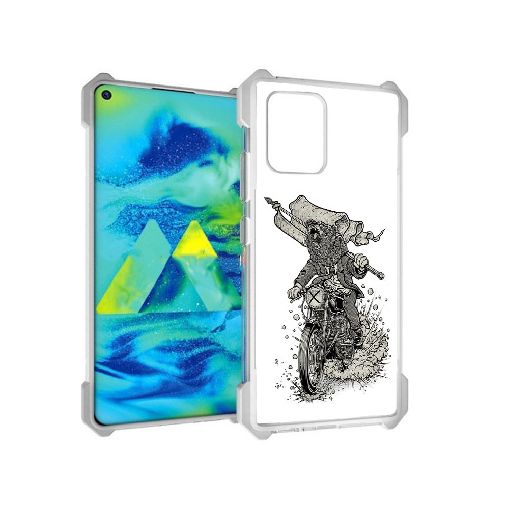 Чехол MyPads Tocco для Samsung Galaxy S10 Lite медведь на мотоцикле (PT143840.502.467)