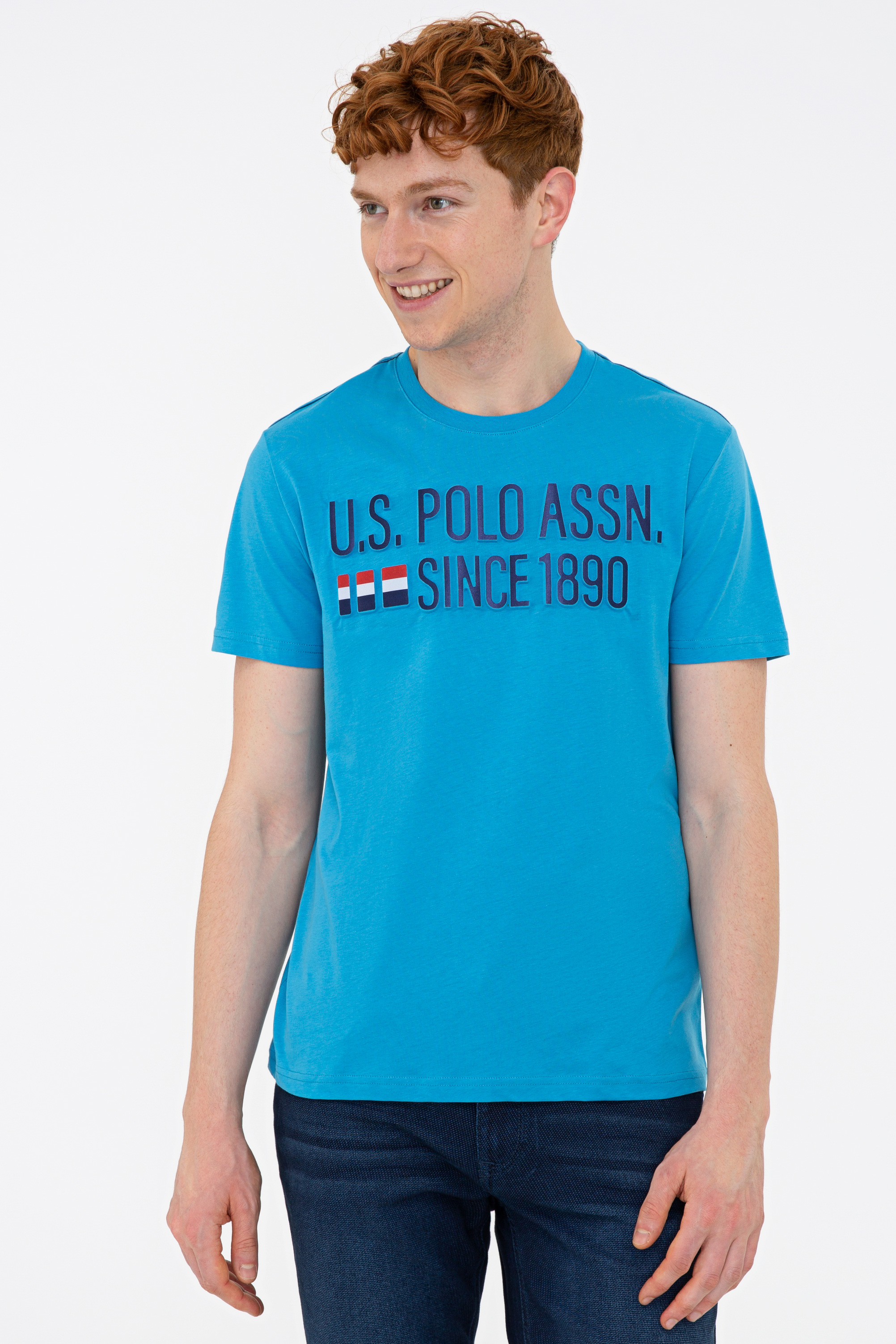 фото Футболка мужская g081sz0110lire u.s. polo assn. голубая xl