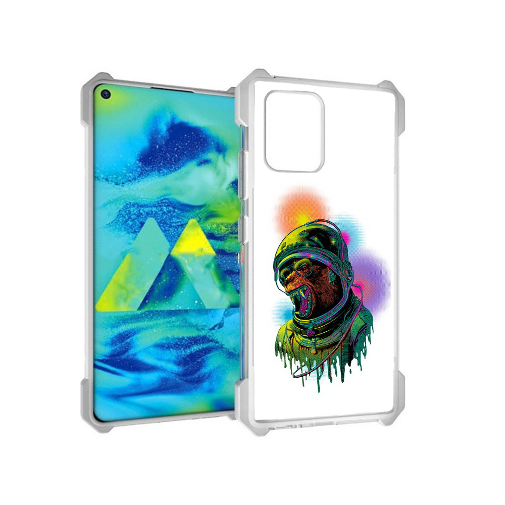 

Чехол MyPads Tocco для Samsung Galaxy S10 Lite медведь космонавт (PT143840.502.466), Прозрачный, Tocco