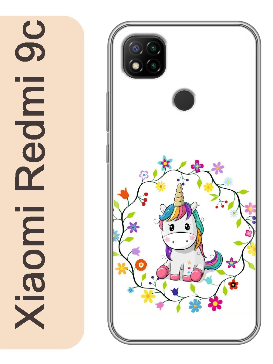 

Чехол на Xiaomi Redmi 9c единорог 507, red9cerog