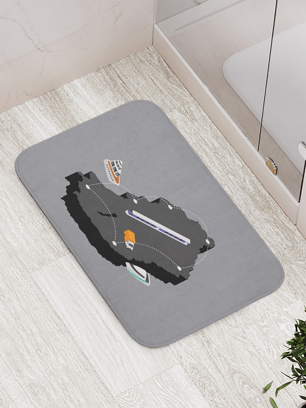 

bath_87587 Коврик противоскользящий для ванной, сауны, бассейна, 77х52 см