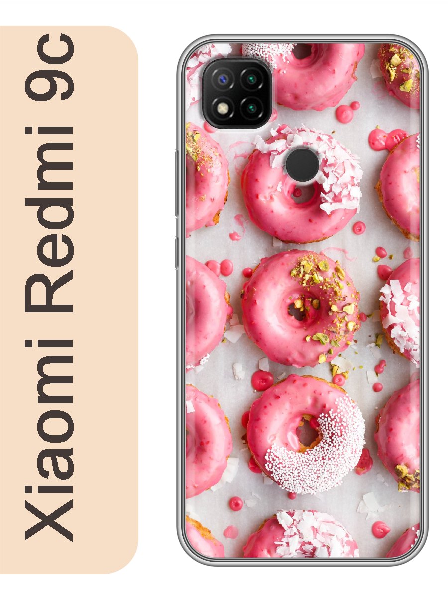 

Чехол на Xiaomi Redmi 9c пончики 464, Прозрачный, red9cswts