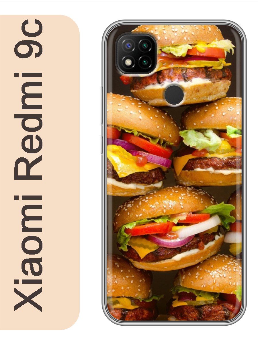 

Чехол на Xiaomi Redmi 9c бургеры гамбургеры 458, red9cfood