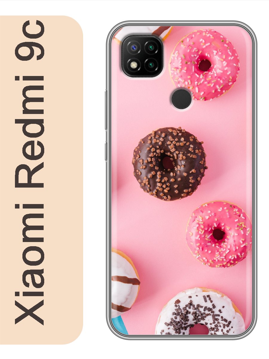 

Чехол на Xiaomi Redmi 9c пончики 455, Прозрачный, red9cswts