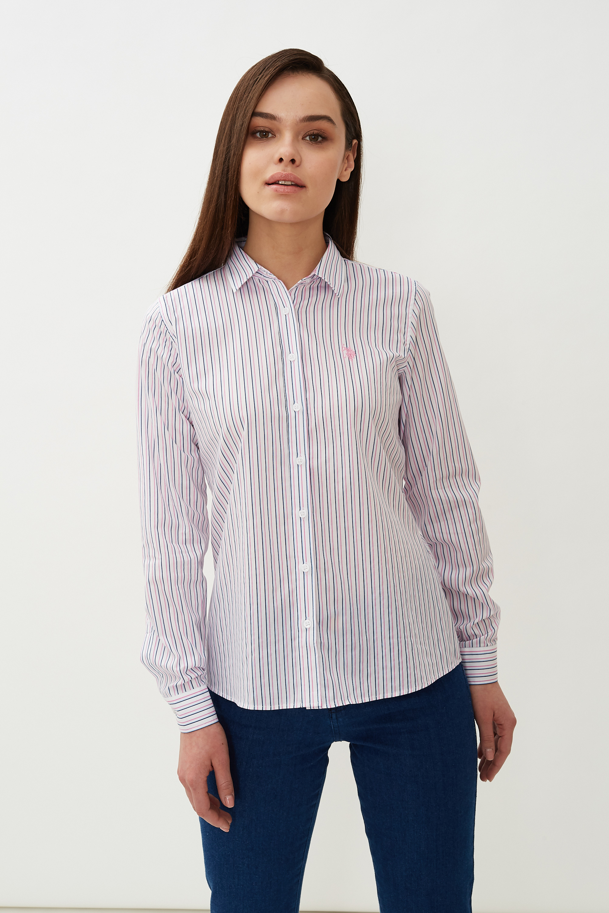 

Рубашка женская U.S. POLO Assn. G082SZ0040CAIN020K-E белая 40 RU, Белый, G082SZ0040CAIN020K-E