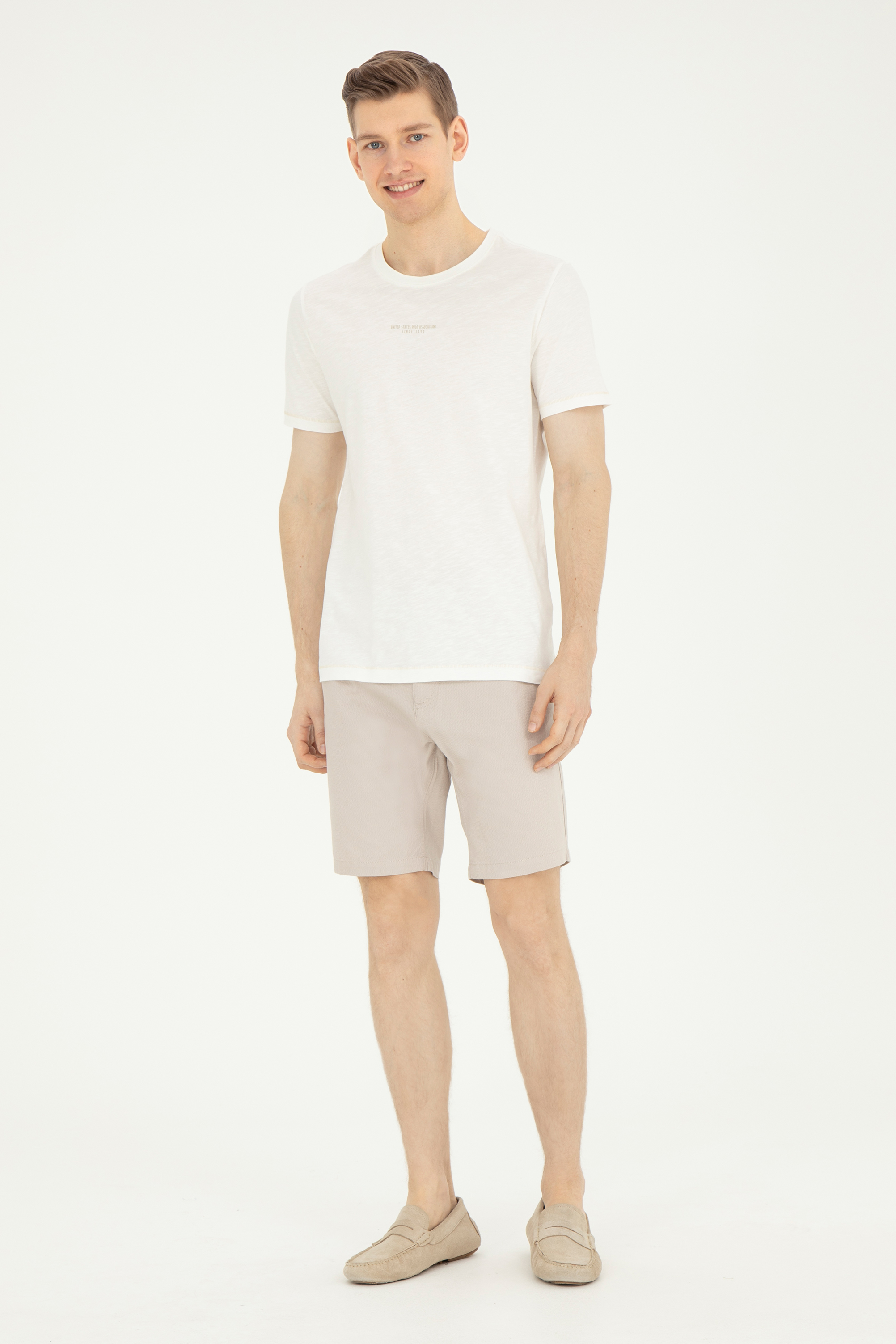 

Повседневные шорты мужские U.S. POLO Assn. G081SZ0310DESTA24Y бежевые 32, Бежевый, G081SZ0310DESTA24Y