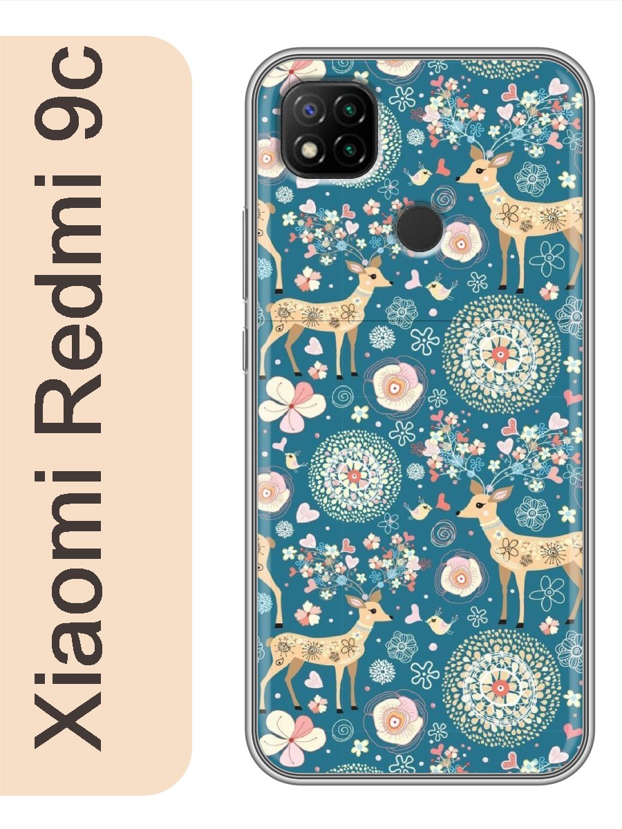 

Чехол на Xiaomi Redmi 9c фон олени 415, Прозрачный, red9cfone