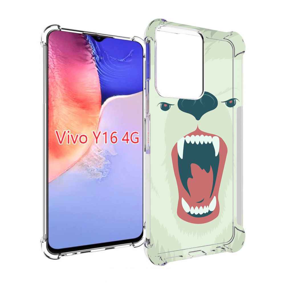 

Чехол MyPads белый-медведь для Vivo Y16 4G/ Vivo Y02S, Прозрачный, Tocco
