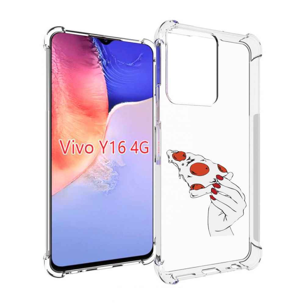 

Чехол MyPads белая-пицца для Vivo Y16 4G/ Vivo Y02S, Прозрачный, Tocco
