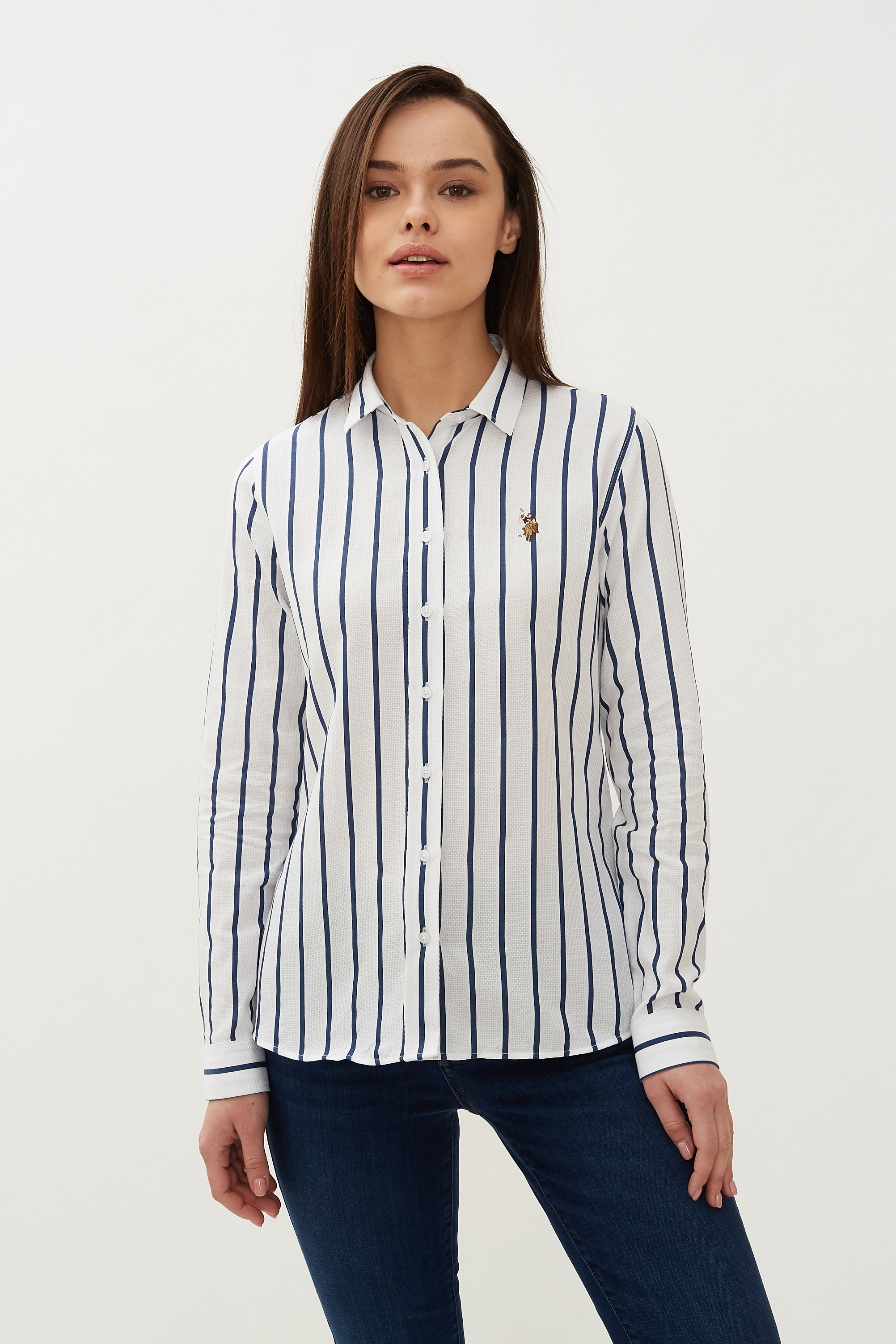 

Рубашка женская U.S. POLO Assn. G082SZ0040DUAYNWOMEN020K белая 36, G082SZ0040DUAYNWOMEN020K