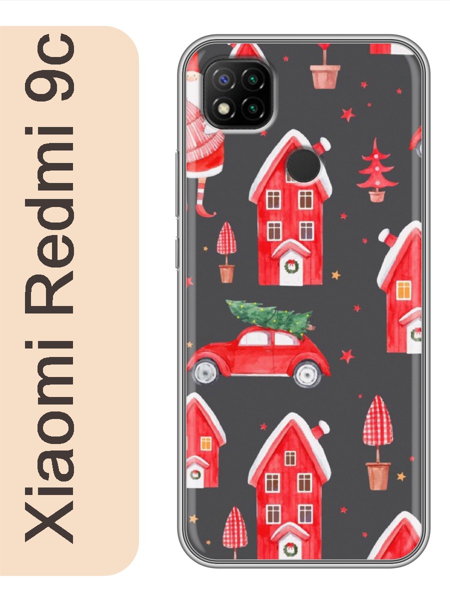 

Чехол на Xiaomi Redmi 9c новый год фон 392, red9cnewy